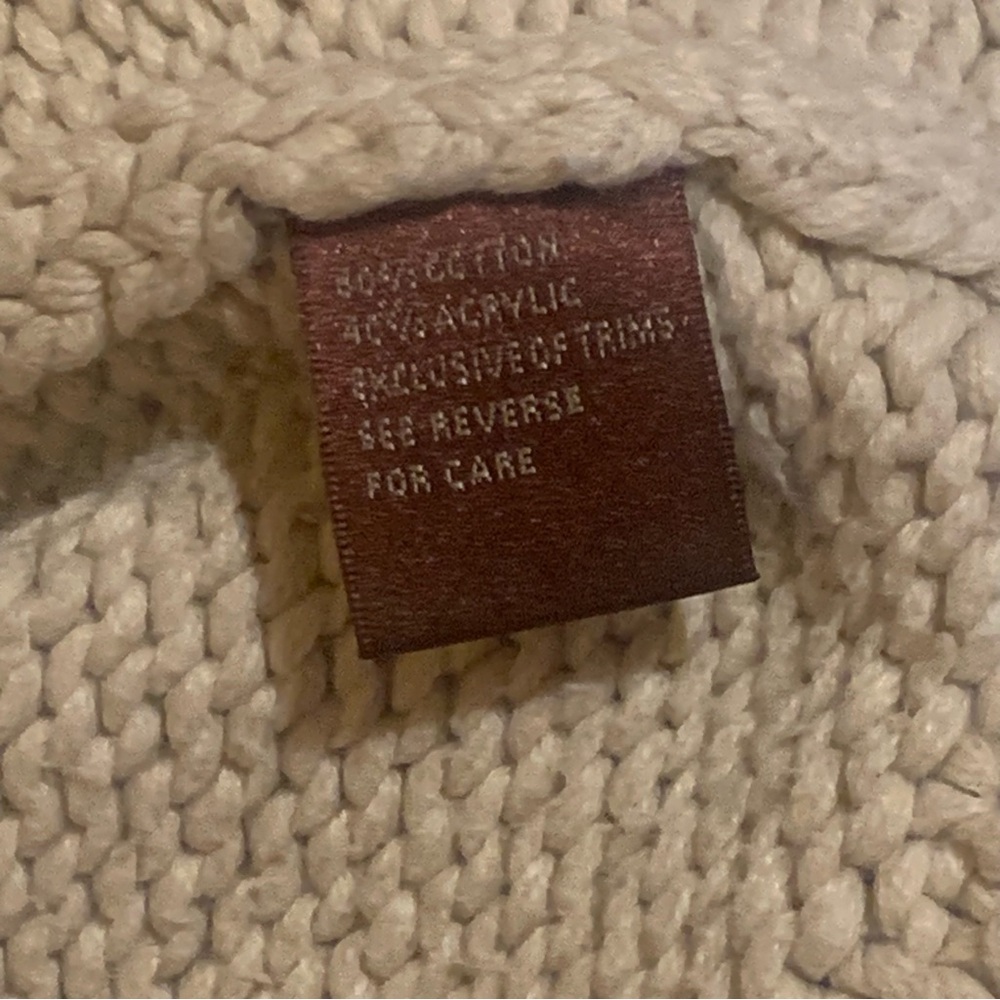 525 America Cream Chunky Knit Button Cardigan - Picture 6 of 13